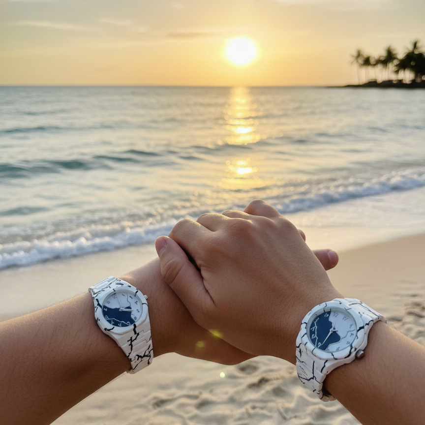 Tiger Aura matching couple watches gift set