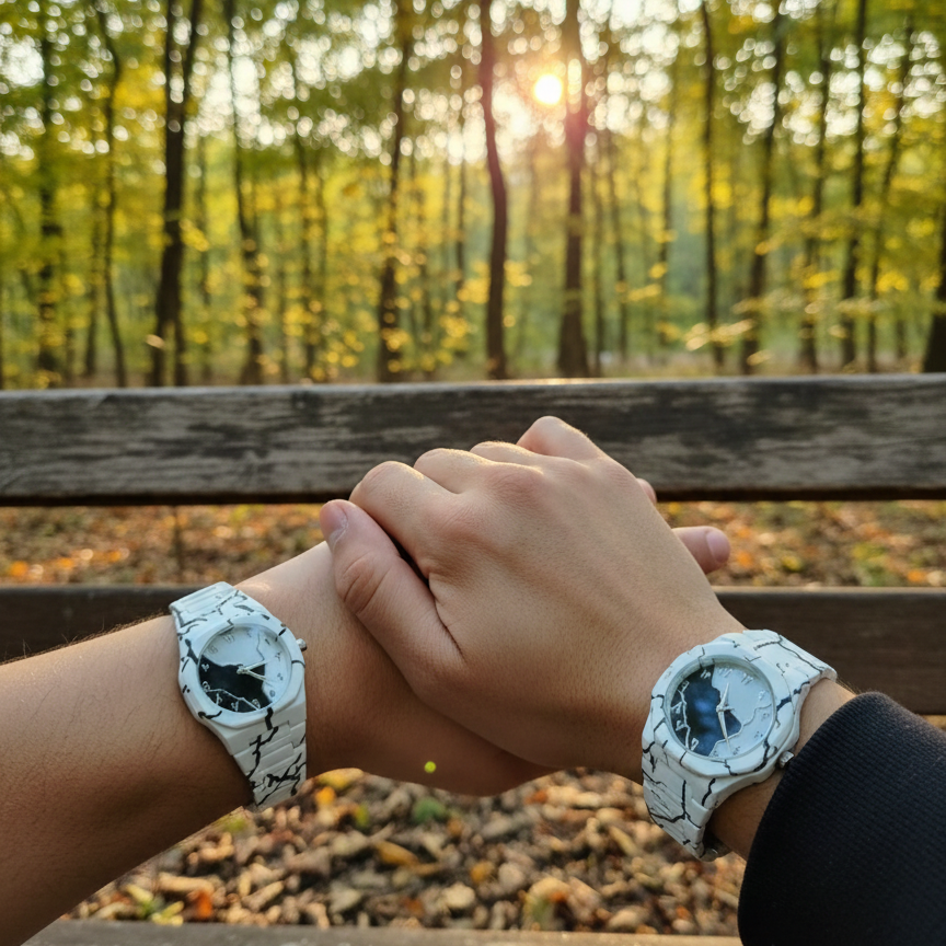 Tiger Aura couple watches matching design detail