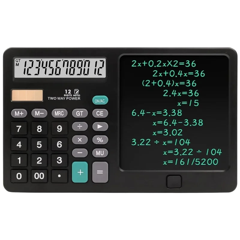 NEWYES DS-837X calculator and LCD writing tablet front view