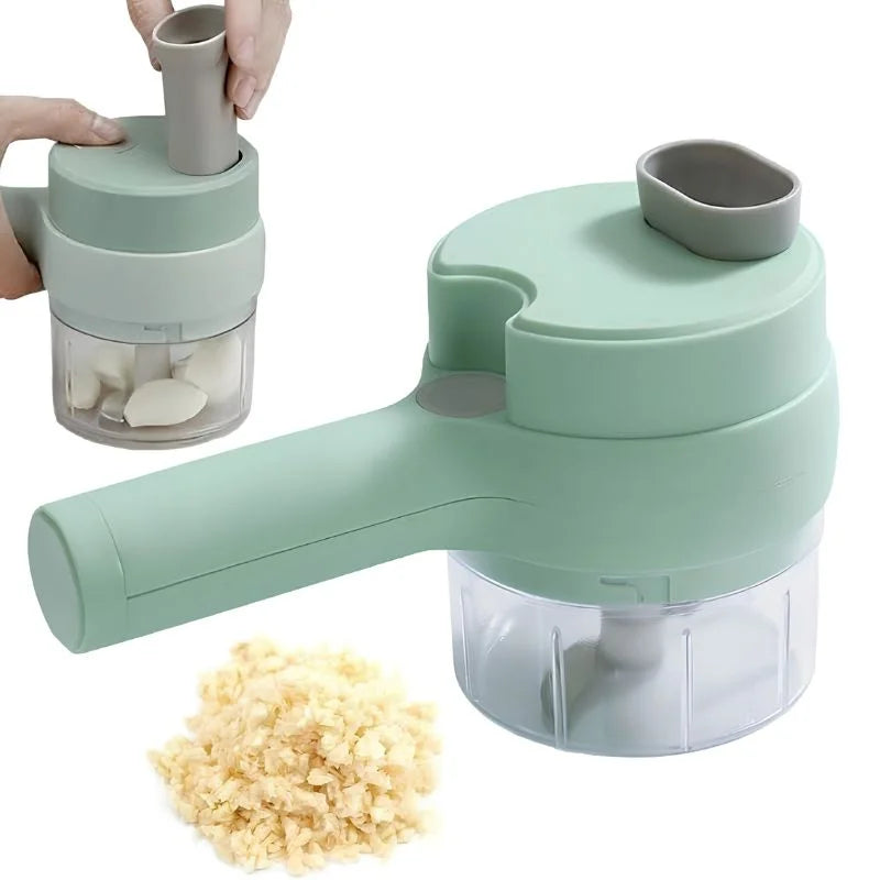 Supplier close-up image of the green electric food chopper